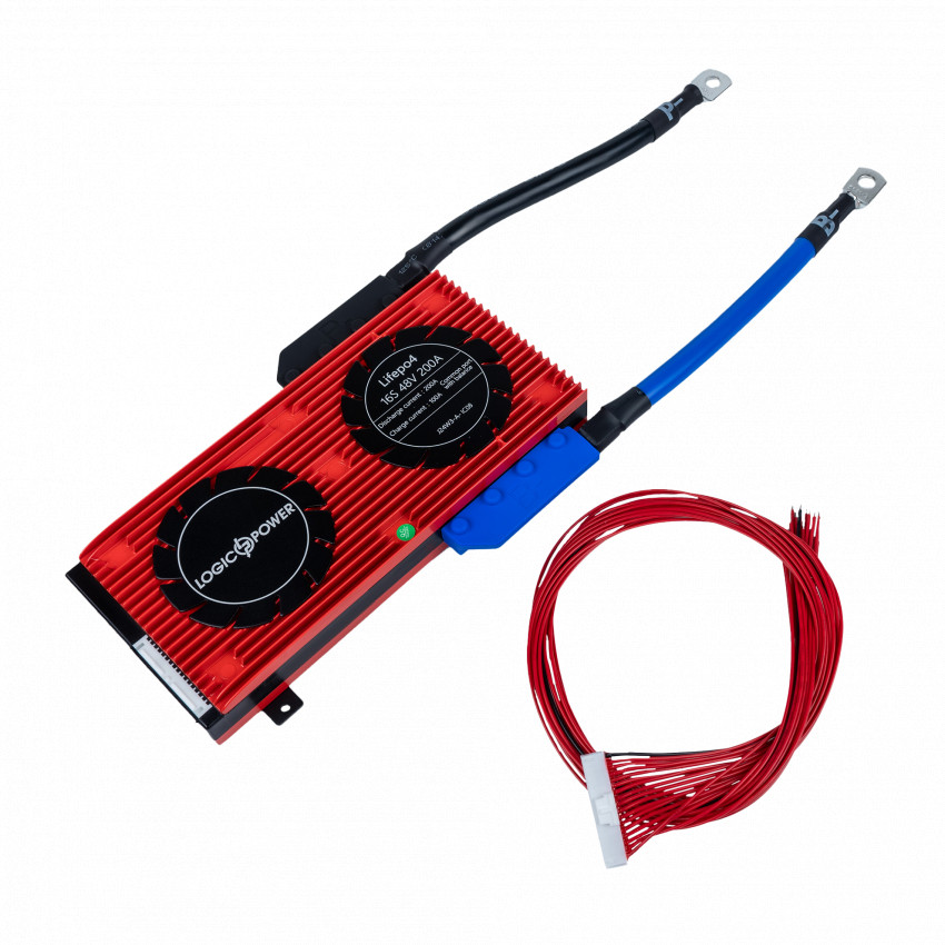 BMS плата LP LiFePO4 48V 16S Dis 200A Ch 100A-