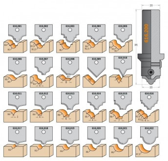 616.000.01 Набір для профілювання Фреза + 22 профільних ножа-[articul]