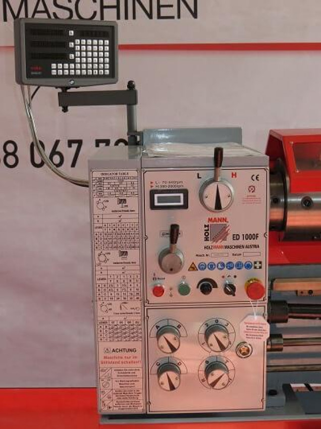 Токарний верстат по металу з охолодженням Holzmann ED 1000FDIG-ED1000FDIG_400V