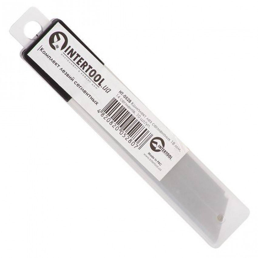 Комплект лез сегментних, 18 мм, 14 сегментів, 10 шт. INTERTOOL HT-0528-HT-0528
