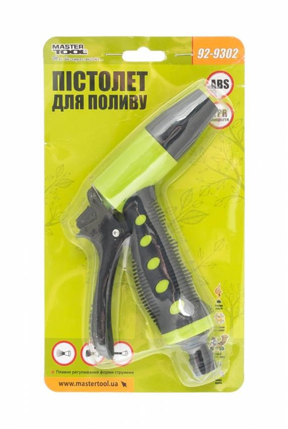 Пістолет для поливу MASTERTOOL 1/2" TPR покриття регулювання потоку води 92-9302-92-9302