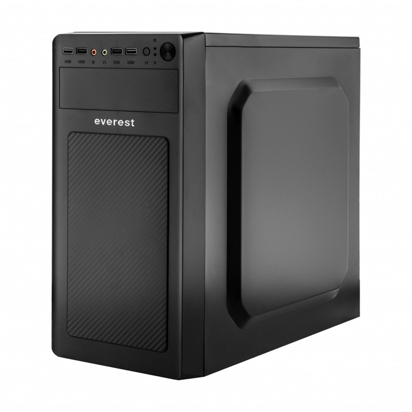 Корпус Everest 6116 - 400w 12cm MATX, 2xUSB3.0+2xUSB2.0-