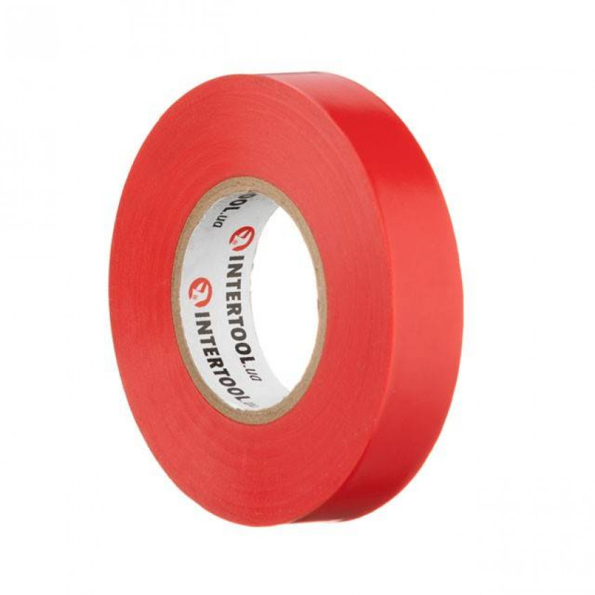 Стрічка ізоляційна 25 м, 17*0.15 мм, червона INTERTOOL IT-0060-IT-0060