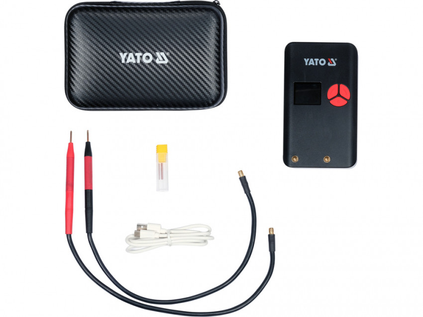 Апарат точкового зварювання портативний YATO акумул. Li-Po 4,2 В, 6.3 АГод, 500 А, вихідн- 2 А [30]-YT-82507