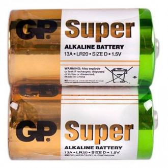 Батарейка GP SUPER ALKALINE 1.5V 13A-S2 лужна, LR20, D-[articul]
