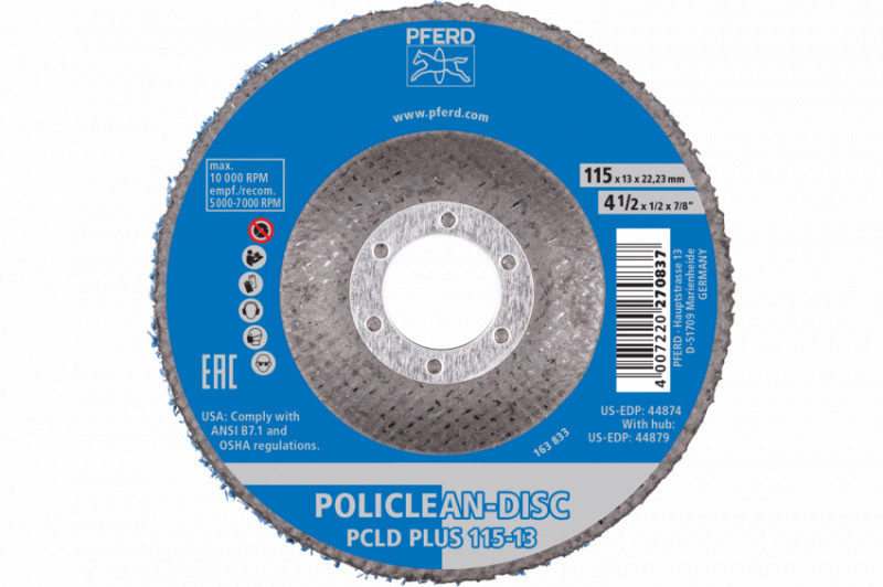 Круг зачисний 115*22 пористий POLICLEAN нерж. сталь-4007220515280