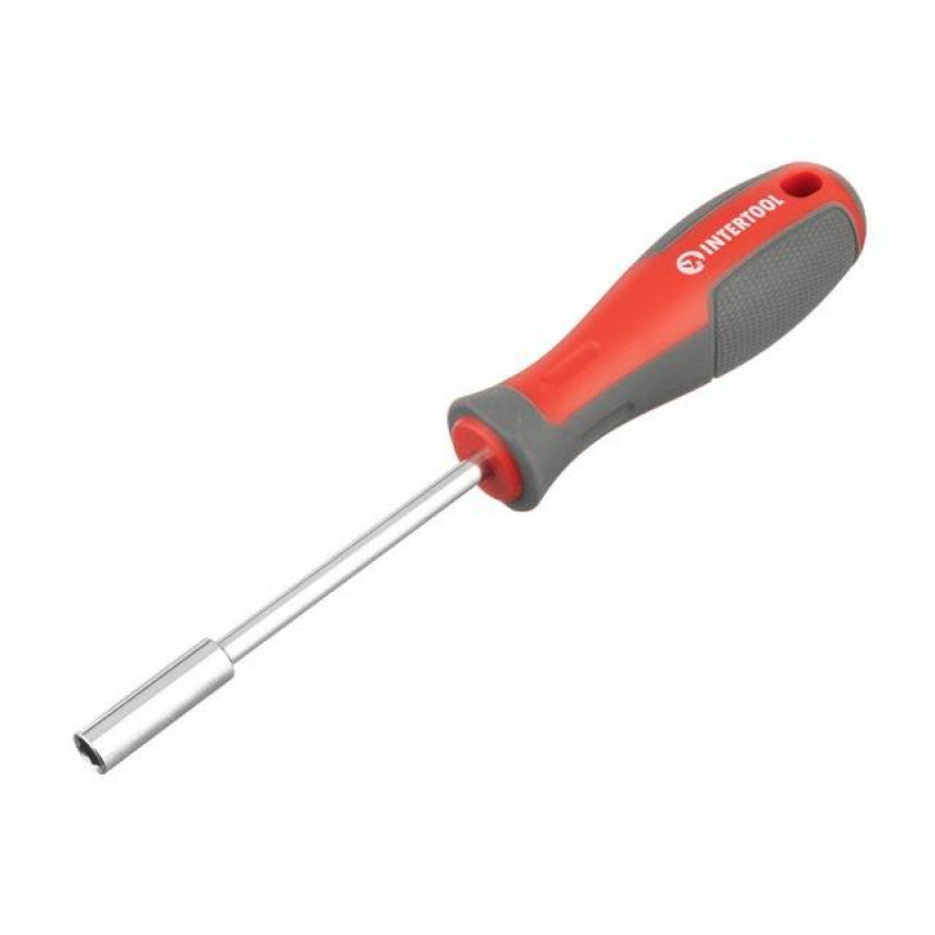Викрутка з магнітним тримачем для насадок 1/4", 100 мм , Cr-V INTERTOOL VT-3300-VT-3300