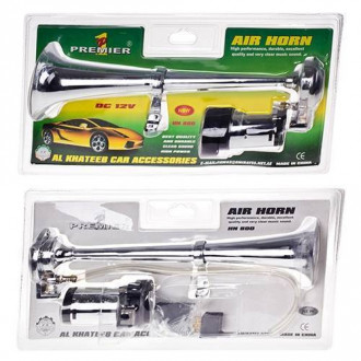 Сигнал повітряний 1 дудка метал 12V/450mm-[articul]