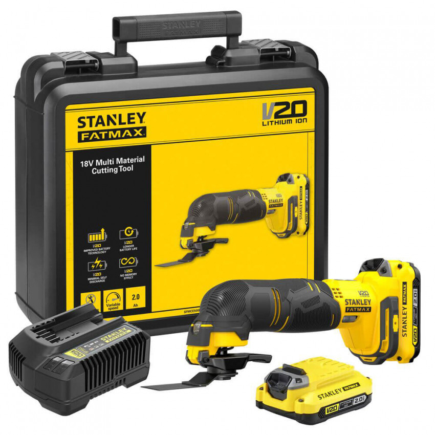 Багатофункціональний інструмент акумуляторний STANLEY FATMAX SFMCE500D2K-SFMCE500D2K