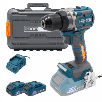 Акумуляторний дриль-шуруповерт PROFI-TEC PPCD7020 UltraCore (2×PT2020VX (2.0 Аг), зарядний пристрій)-[articul]