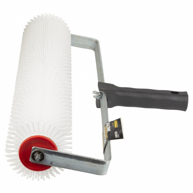 Валик голчастий аераційний для наливної підлоги 80×400мм з ручкою (рамкоподібна) біла голка SIGMA (8313611)-8313611