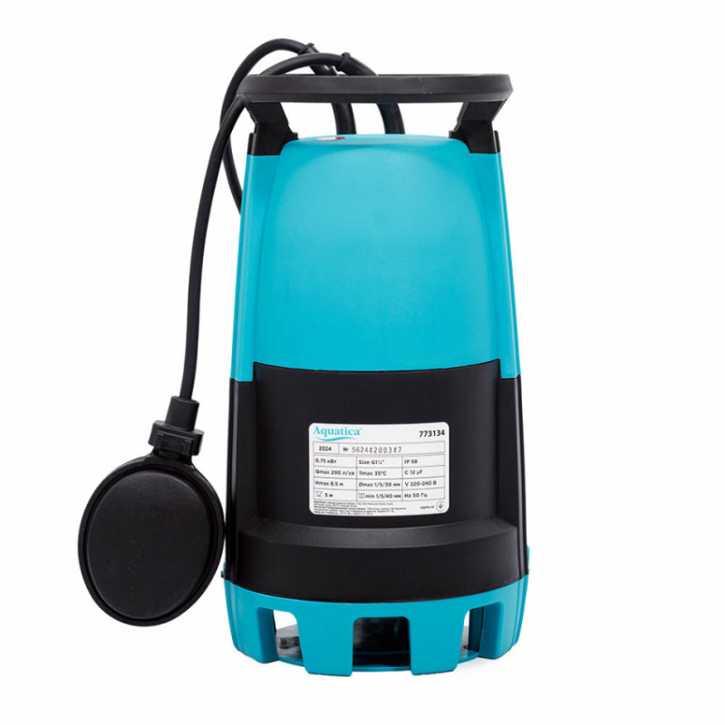Насос дренажний садовий 3в1 0.75кВт Hmax 8.5м Qmax 290л/хв AQUATICA (773134)-773134