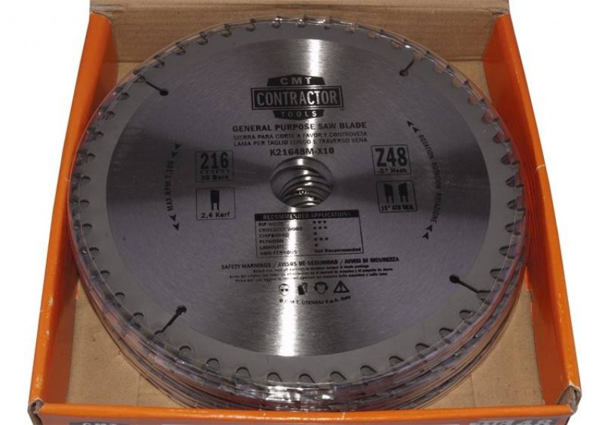 K21648M-X10 Пила D=216 K=2,4/1,6 F=30 Z=48 ATB-K21648M-X10