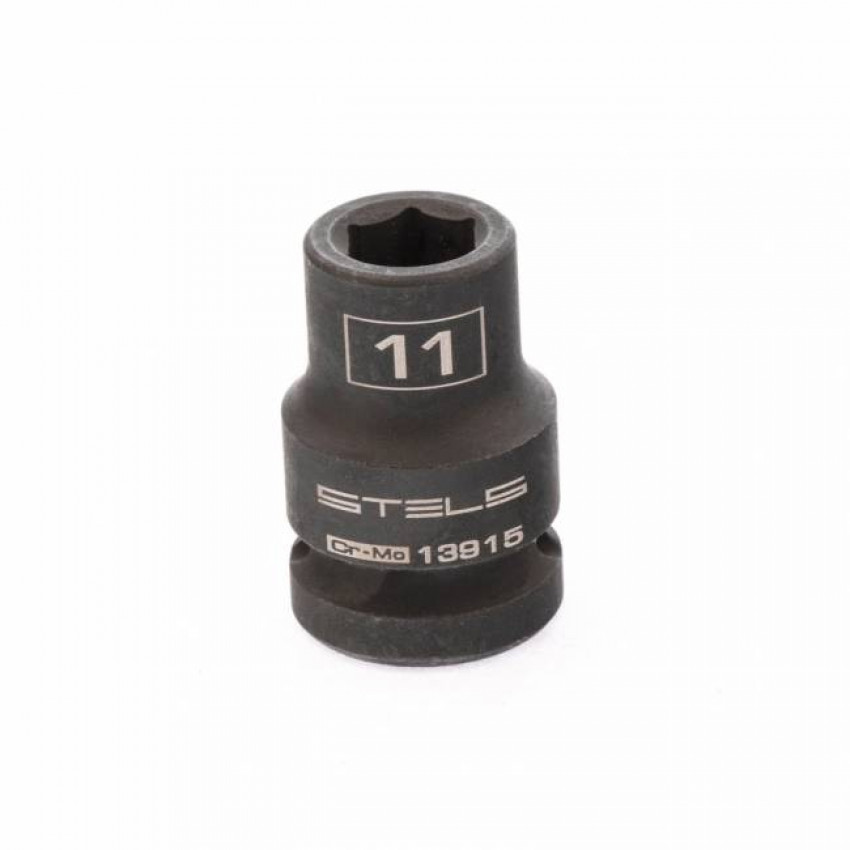 Головка утакрна шестигранна, 11 мм, 1/2, CrMo Stels-13915