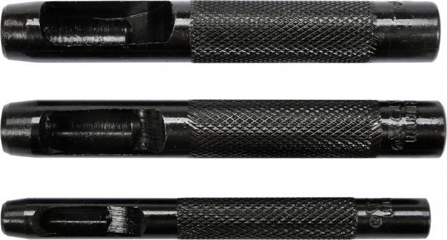 Пробійники отворів YATO : шкіра / гума / картон / текстиль, Ø=6, 8, 10 мм, L=90 мм, кпл. 3 шт-YT-35881