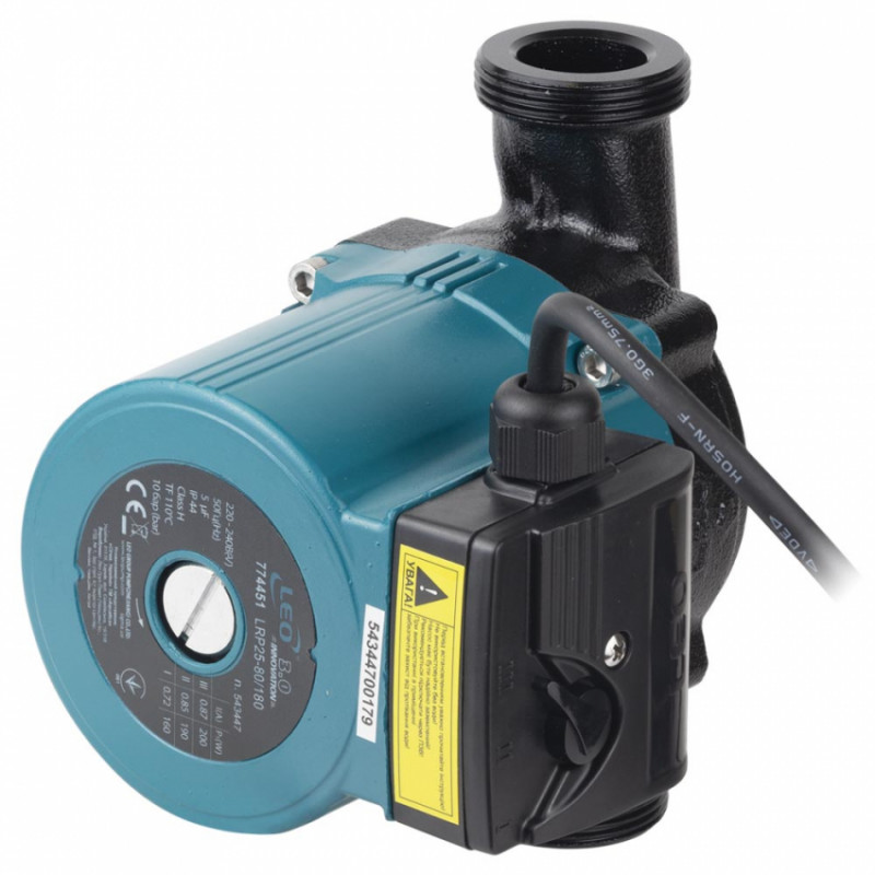 Насос циркуляційний 200 Вт Hmax 8 м Qmax 120 л / хв Ø1½ "180 мм гайки Ø1" LEO 3.0 (774451)-774451