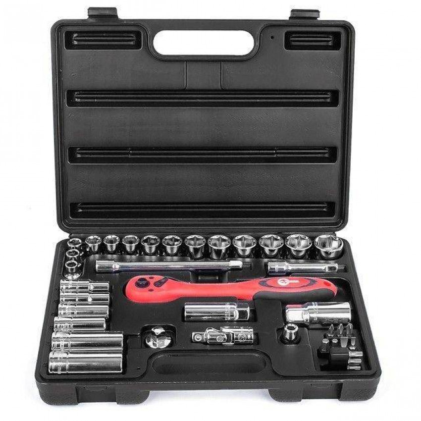 Професійний набір інструментів 3/8", 39 од., Cr-V INTERTOOL ET-6039-ET-6039