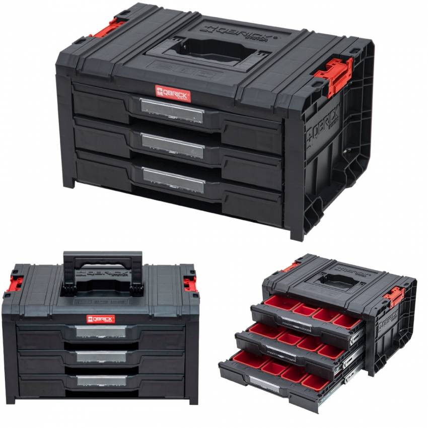 Ящик для инструментов QBRICK SYSTEM PRO DRAWER 3 TOOLBOX EXPERT Размер : 450 x 320 x 240-SKRQPROD3ECZAPG001