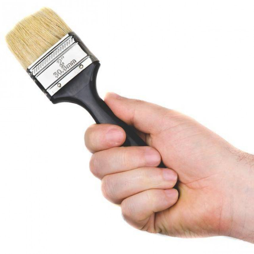 Пензель флейцева 50 * 12 * 38 мм, пластикова ручка INTERTOOL KT-1350-KT-1350