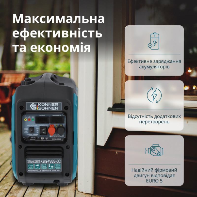 Генератор постійної напруги з двопаливною системою KS 24VGS-DC-KS 24VGS-DC