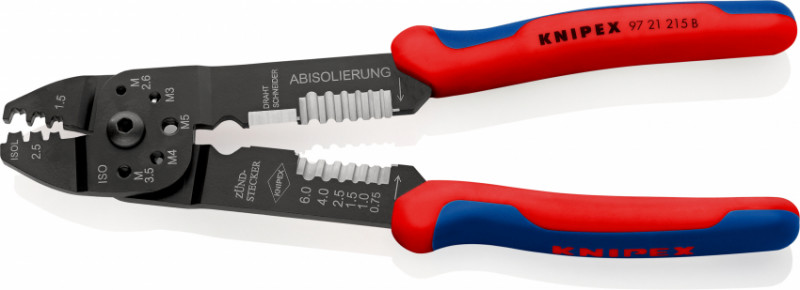 Кліщі універсальні для опресовки та зачистки KNIPEX 97 21 215 B SB-97 21 215 B SB