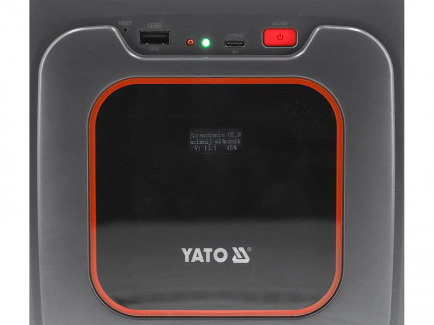 Пусковий конденсатор YATO 2.7V 3 kFa x6 живлен через USB 5V, 1.8A: вихідний- 12V, 1.5kА, час 2-10 хв-YT-83070