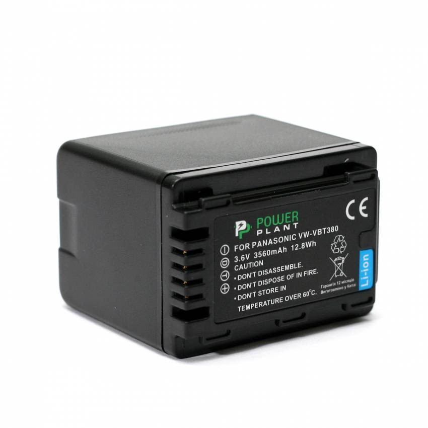 Акумулятор PowerPlant Panasonic VW-VBT380 3560mAh-DV00DV1411