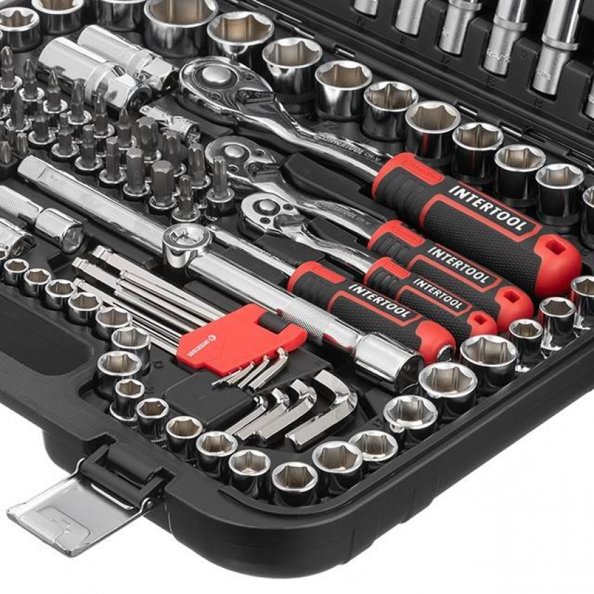 Набір інструментів 1/2 "& 3/8" & 1/4 ", 156ед., Cr-V STORM INTERTOOL ET-8156-ET-8156