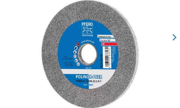 Шліфкруг 150*6*25,4 мілке зерно POLINOX PNER-H A F повстяний-4007220895764