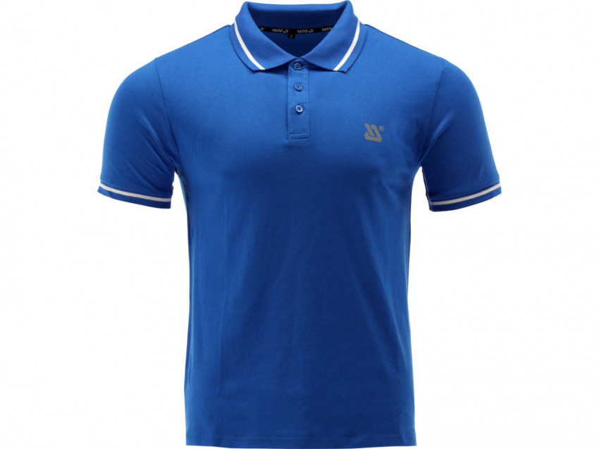 Футболка ПОЛО синя YATO, розм. 2XL/ вис- 78 см х шир- 61 см, 100%- бавовна [40]-YT-78628