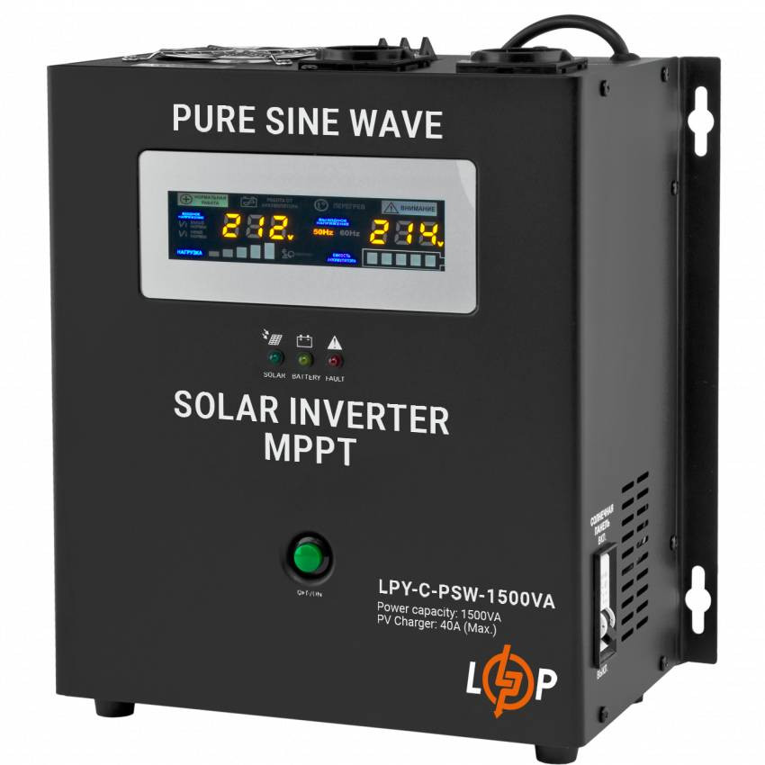 ДБЖ LogicPower LPY-С-PSW-1500VA (1050Вт) MPPT 24V-