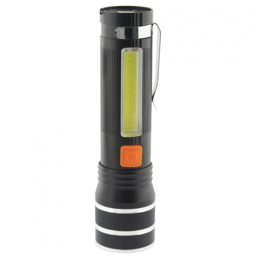 Ліхтар ручний Quantum  QM-FL1032 Helper 10W LED zoom +COB  з USB-QM-FL1032