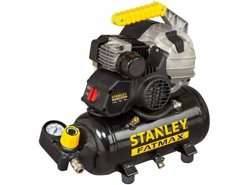 Компресор поршневий безоливовий STANLEY FATMAX 227/8/6E, 8 бар, ресивер 6 л, пр-сть 222 л/хв - 13,32-HYBE404STF508