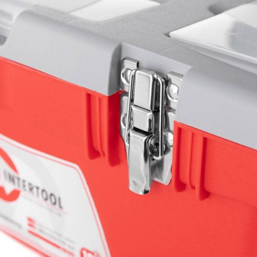 Ящик для інструментів з металевими замками, 13" 335*185*130мм INTERTOOL BX-0513-BX-0513