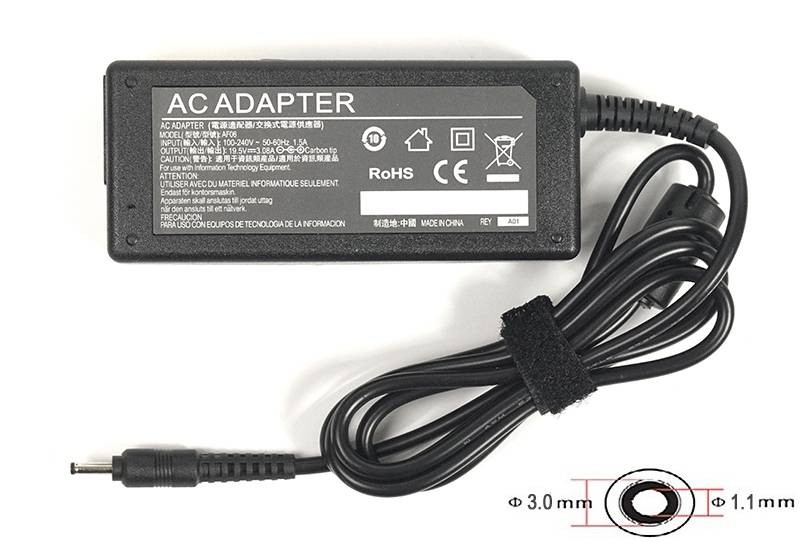 Адаптер для ноутбука PowerPlant ASUS 220V, 19.5V 60W 3.08A (3.0*1.1)-AS60G3011