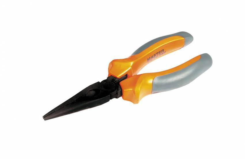 MasterTool Щипці прямі 160 мм, С50, фосфатовані, HRC 55~65, Арт.: 25-2160-25-2160
