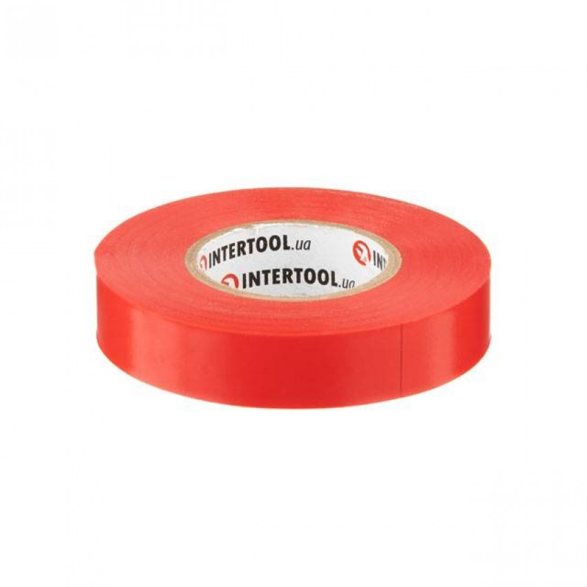 Стрічка ізоляційна 25 м, 17*0.15 мм, червона INTERTOOL IT-0060-IT-0060