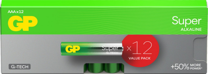 Батарейка GP Super Alkaline (LR03) лужна 24A21-PAB12 блістер 12 шт в упаковці-GP24AETA21