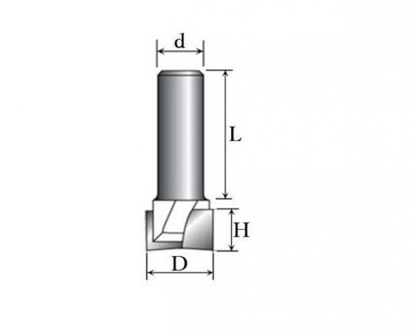 Фреза Пазова пряма №1002 (D22, h25, d8) 08-002-221-08-002-221