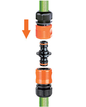 Набір (2 конектора 1/2" аквастоп, адаптер конектора двухстороній)-88180000
