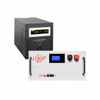 Комплект резервного живлення LogicPower B6000 + літієва (LiFePO4) батарея 16128 Ватт-[articul]