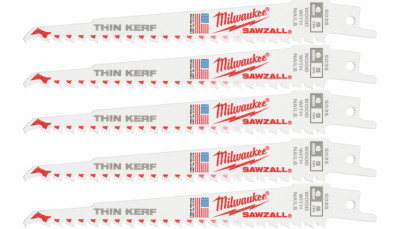 Полотно для шабельних пил THIN KERF FANG TIP MILWAUKEE, 150/5,0мм, (5шт), (деревина з цвяхами)-[articul]