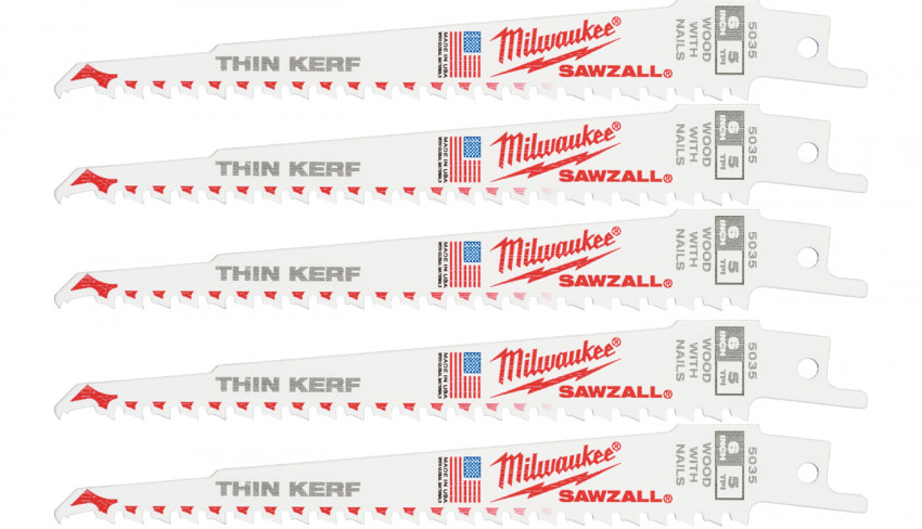 Полотно для шабельних пил THIN KERF FANG TIP MILWAUKEE, 150/5,0мм, (5шт), (деревина з цвяхами)-48475035