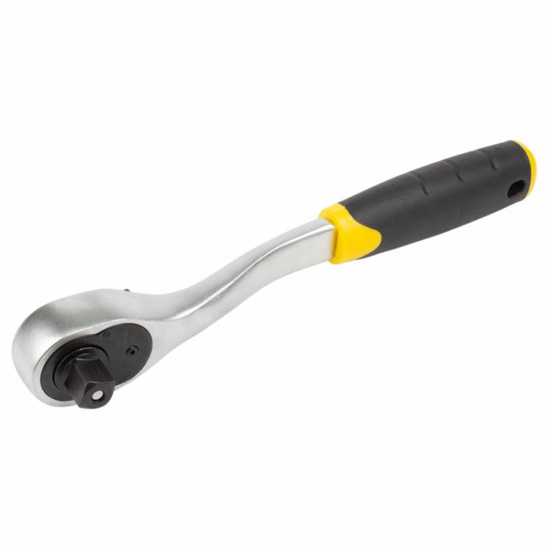 Ключ-трещотка с изогнутой ручкой 1/2" 250мм 72T CrV Sigma (6050091)-6050091