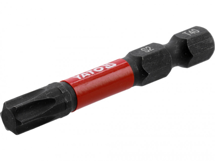 Насадка викруткова ударна YATO; "TORX" T40 х 50 мм. шпиндель 6-гран- 1/4", 2 шт.[10]-YT-78057