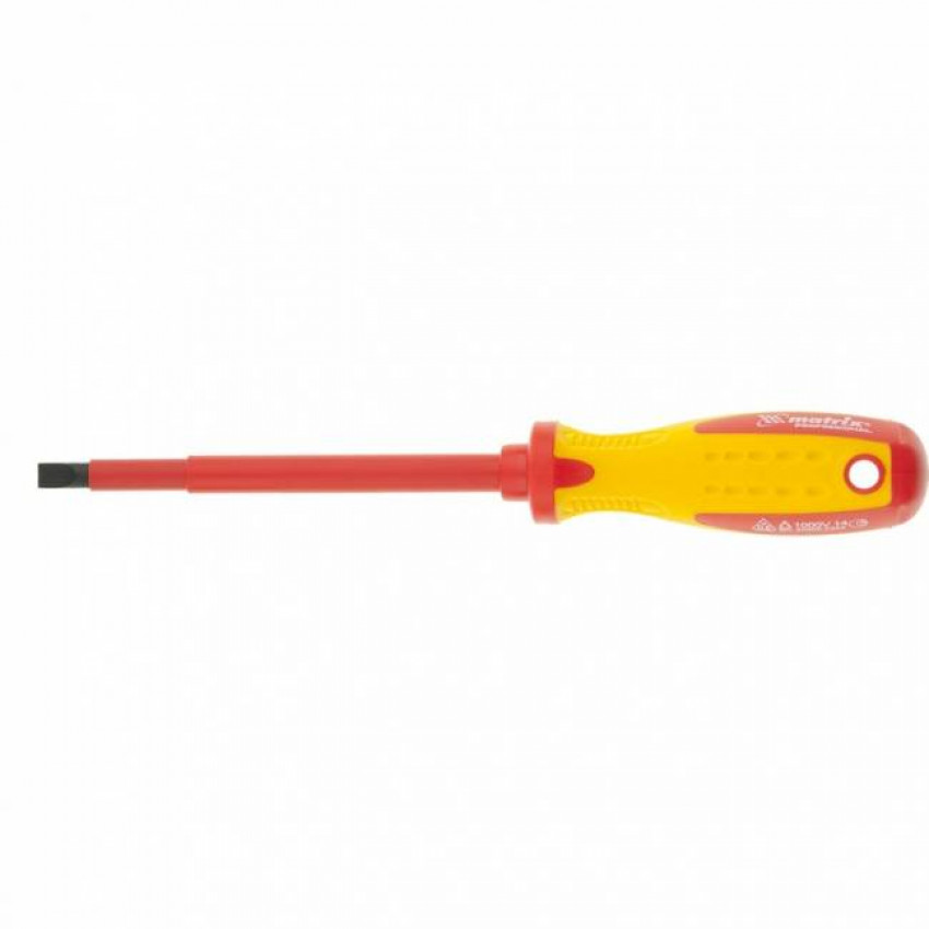 Викрутка Insulated SL8.0 x 150 мм, CrMo, до 1000 В, двокомпонентна рукоятка, MTX PROFESSIONAL-129229