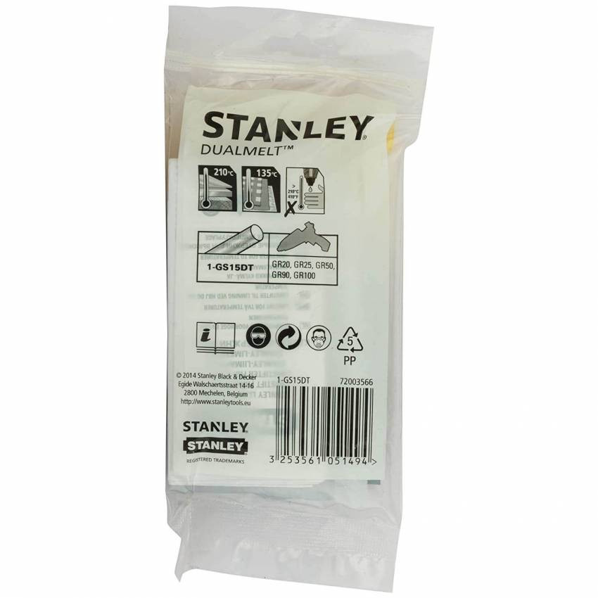 Термоклей DualTemp діаметром 11.3 мм, двотемпературний для клейового пістолета STANLEY 1-GS15DT-1-GS15DT