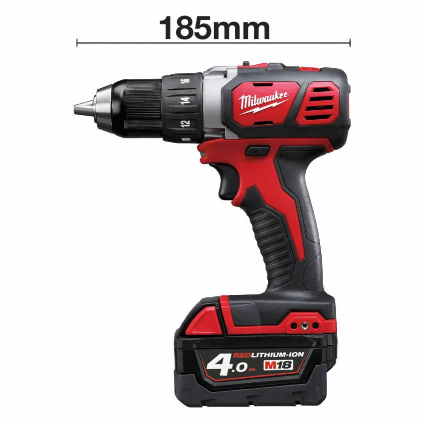 Дриль-шуруповерт акумуляторний MILWAUKEE, M18 BDD-202С, 50Нм ( зар.пристр, 2 акум.Х 2Ач, кейс) (акція)-4933443555