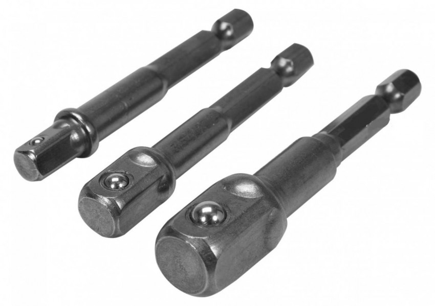 Тримачі-адаптери торцевих головок HEX 1/4" YATO: 1/4", 3/8", 1/2", 3 шт.-YT-04685