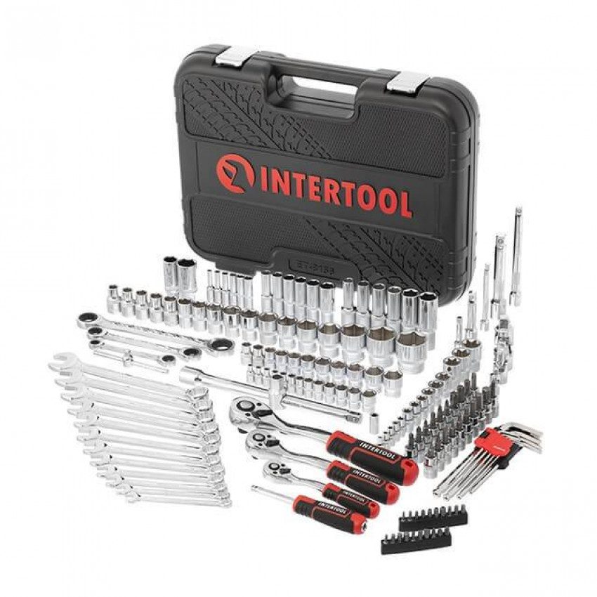 Набір інструментів 1/2 "& 3/8" & 1/4 ", 156ед., Cr-V STORM INTERTOOL ET-8156-ET-8156